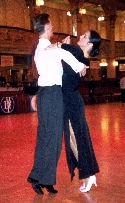 Marcus and Karen Hilton demonstrating at Blackpool 2000