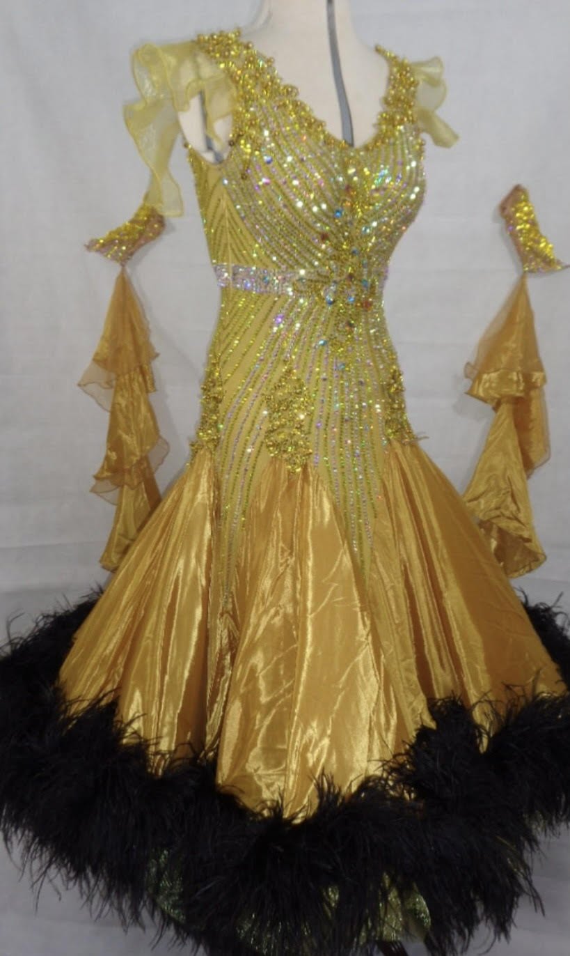 Ballroom dresses and gowns for sale. Advertising board.