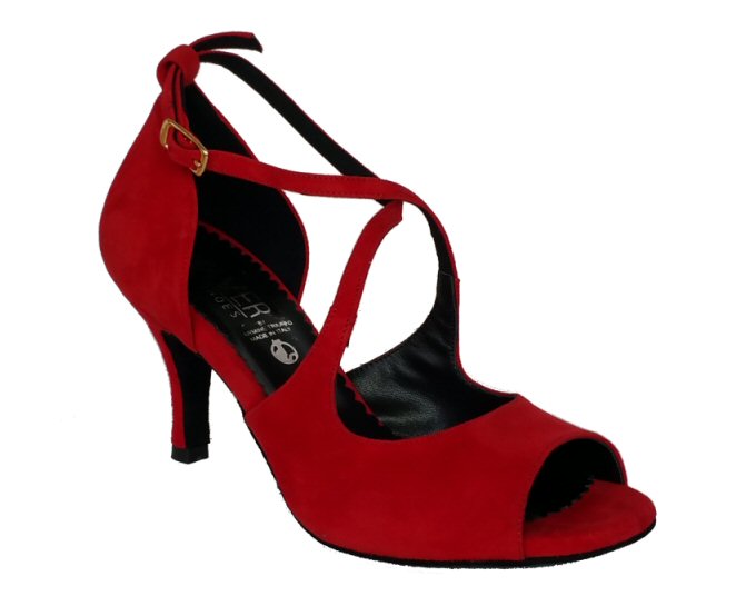 Black Or Silver Ballroom Dance Shoes By Topline OPHELIA TANGO Ladies Red 