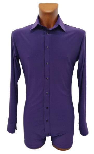 Purple shirt built on shorts