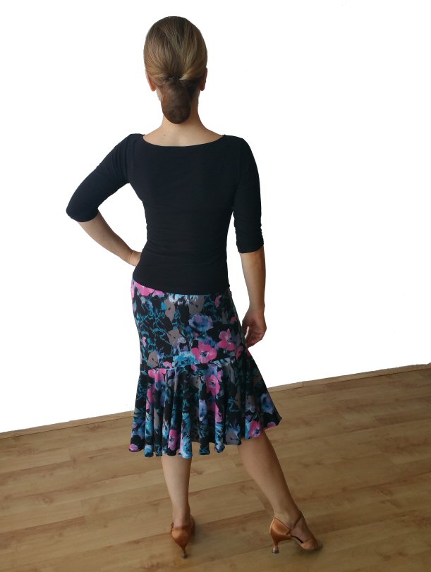 Flower print dance skirt