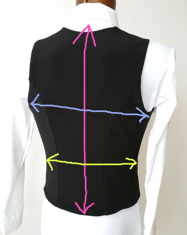 How to measure stretchy waistcoat