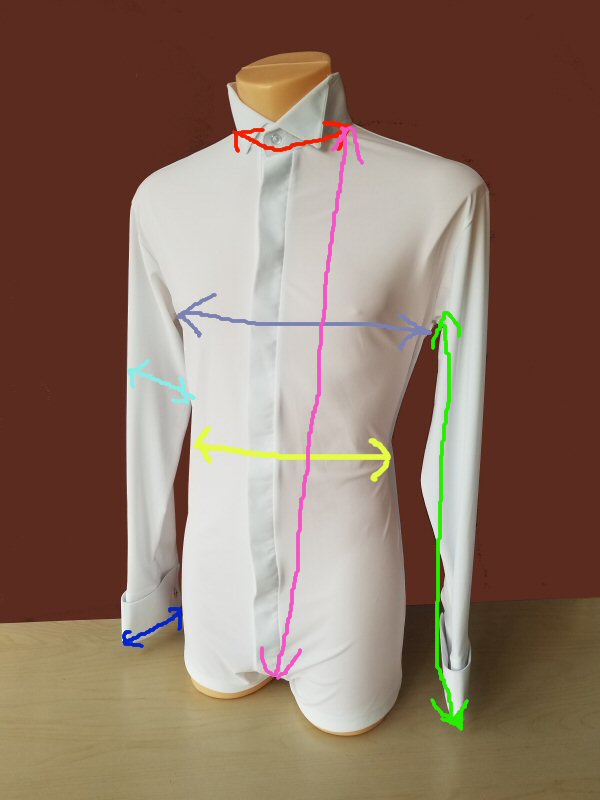 How to measure for Wing collar shirt