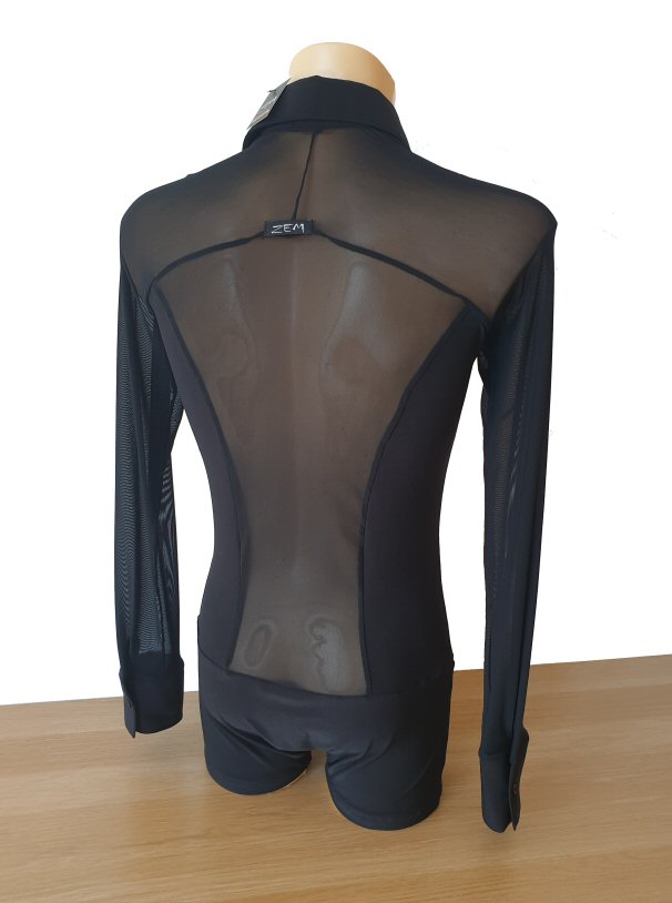 Latin competition shirt with mesh