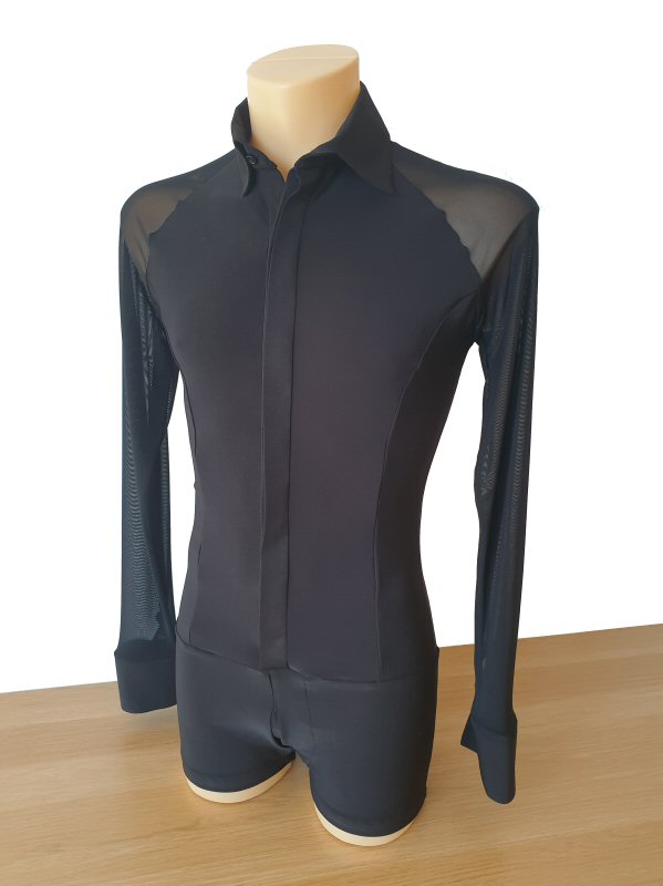 Latin competition shirt with mesh