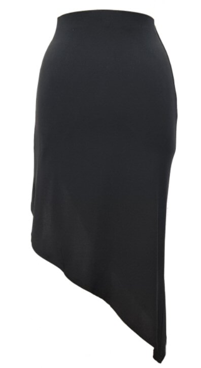Diagonal hem Latin skirt with rouching