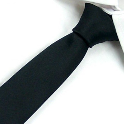 Black silk mens tie