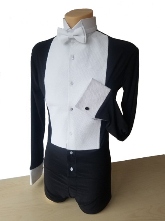 Ballroom competition shirt in new, improved, slimmer fitting