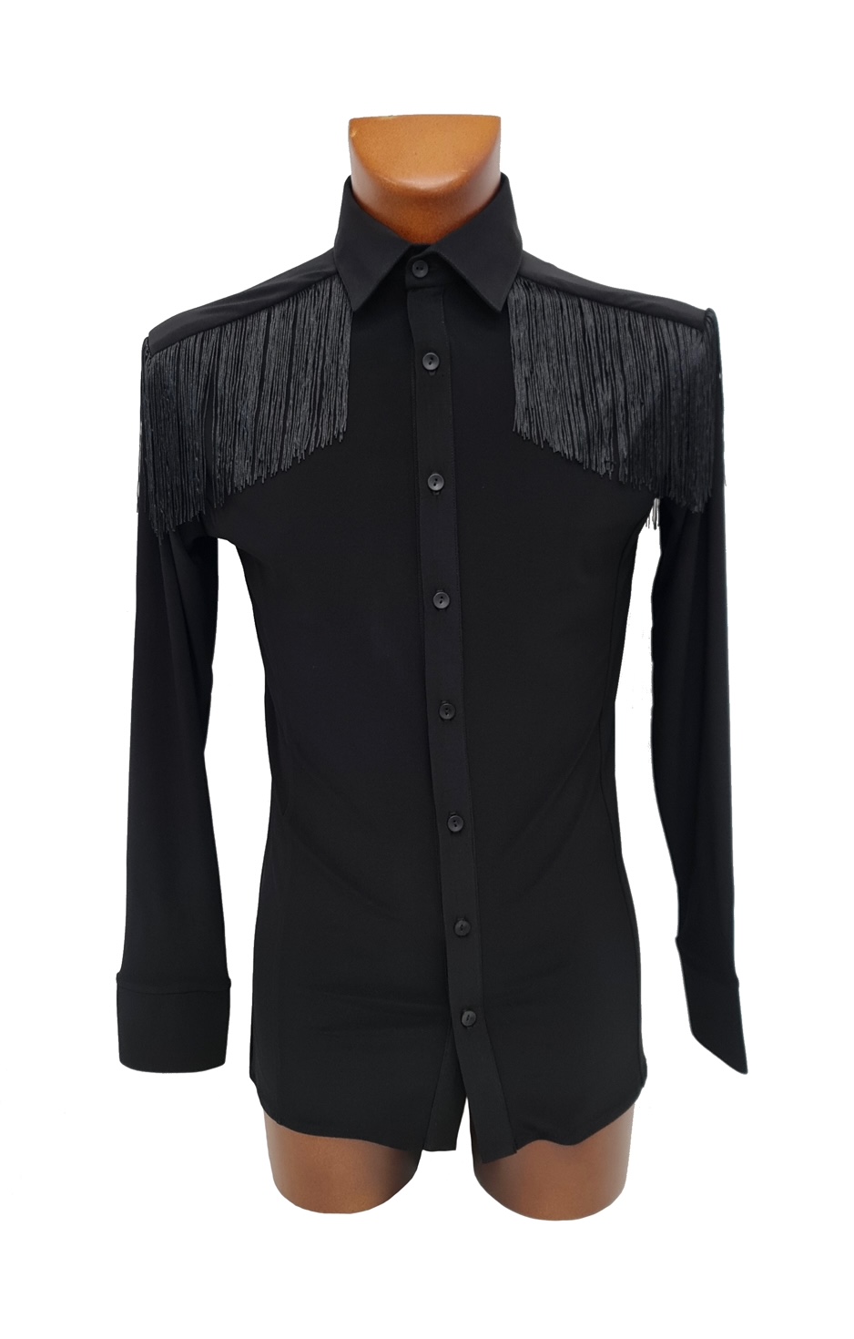 Black Fringe Shirt