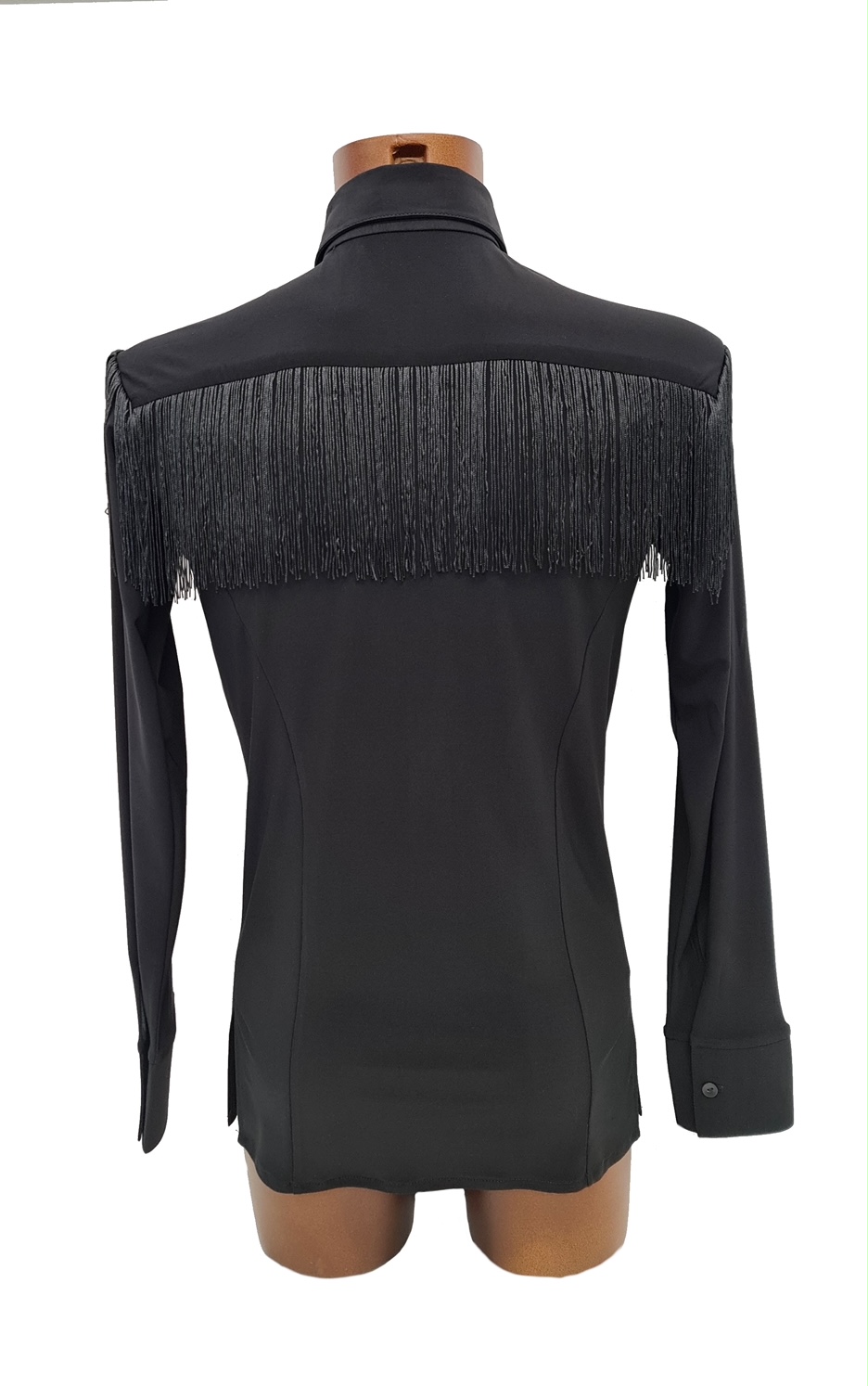Black Fringe Shirt