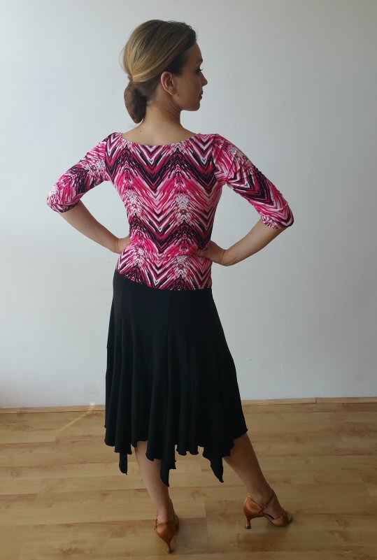 Zig zag print Pink dance top
