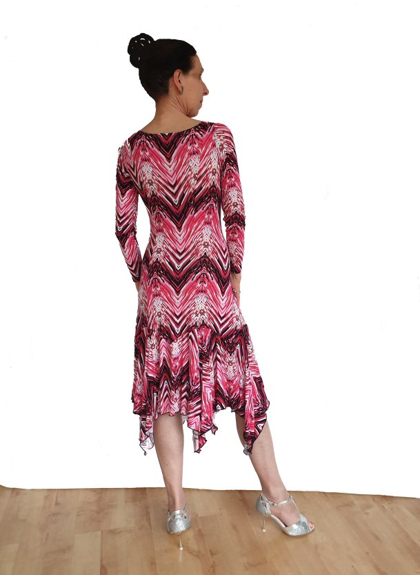 Zig zag print Pink 10 dance practice dress