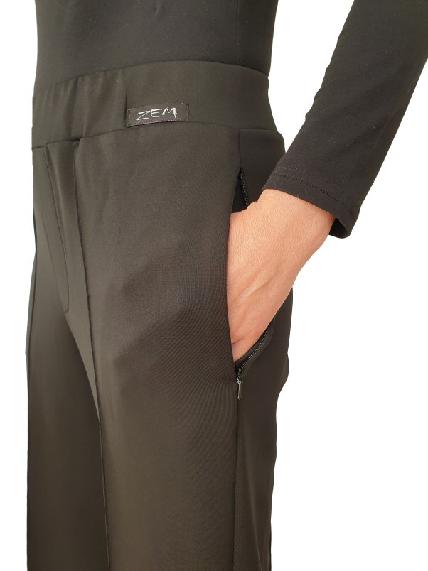 Heavenly stretchy mens trousers zip pocket open