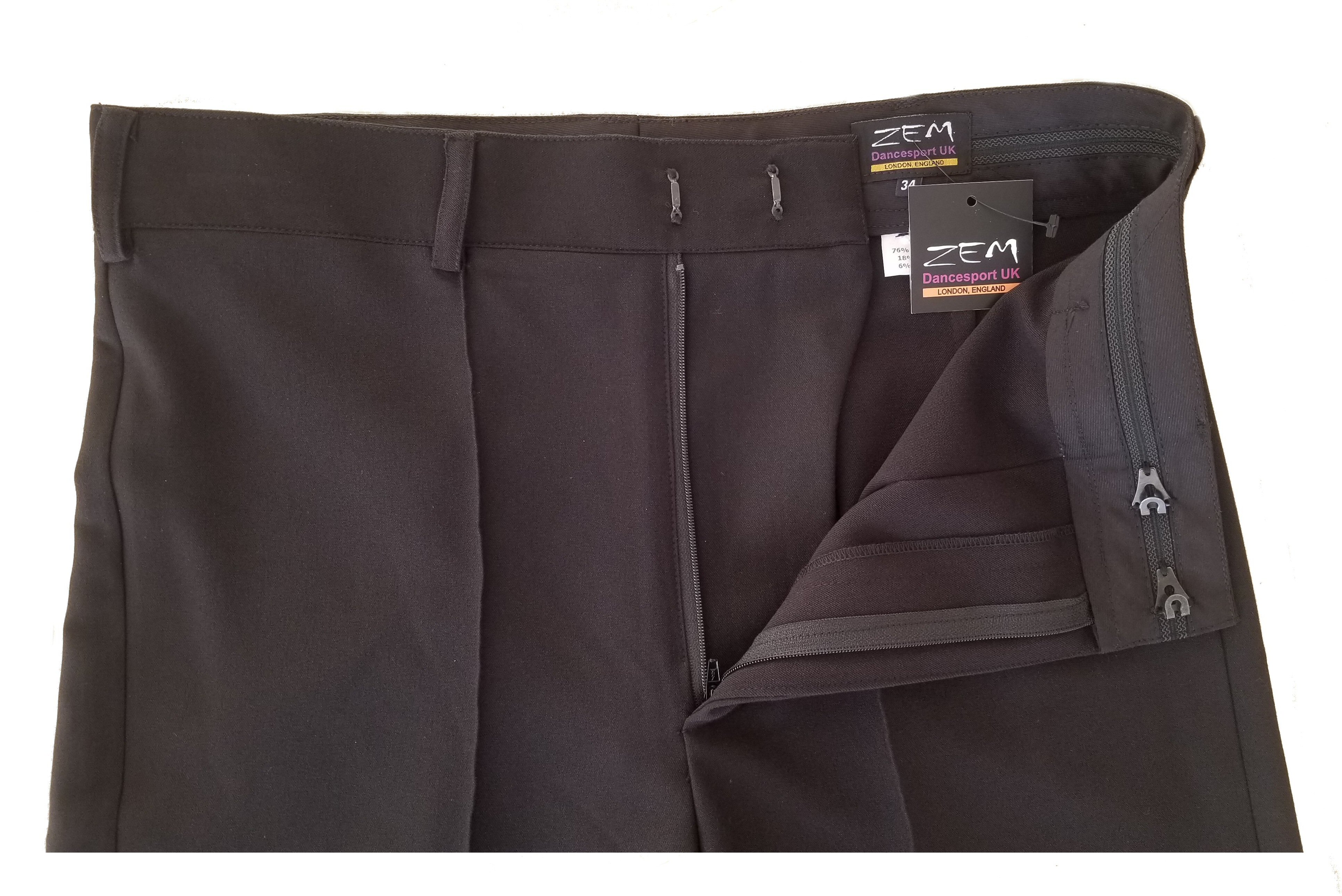 Heavenly stretchy tapered mens trousers with Zip and Belt loops