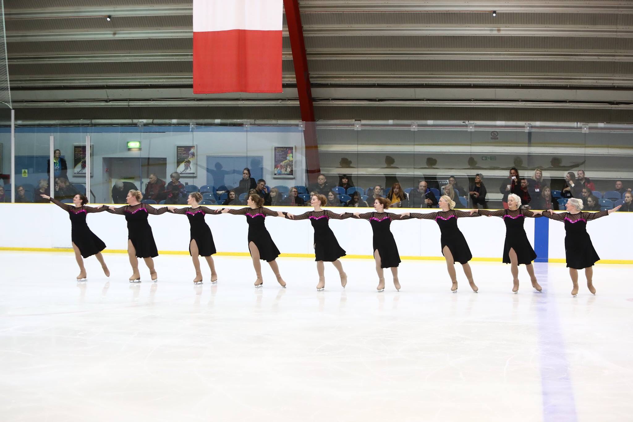 Skating team in ZEM dresses